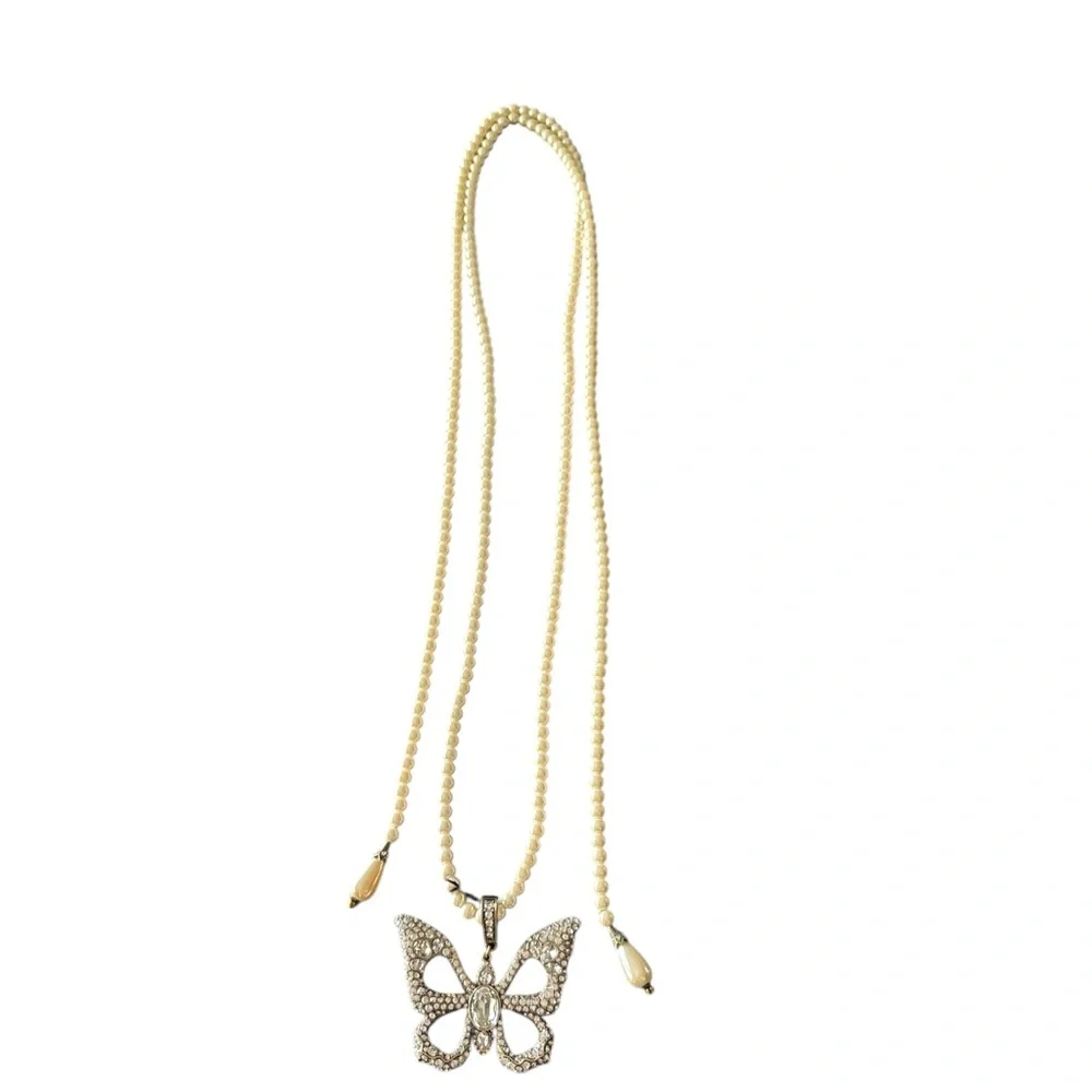 Heidi Daus Monarch Magic Pearl Necklace and Earring Set NWT - Picture 9 of 9